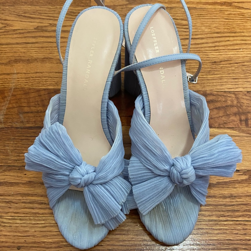 Loeffler Randall Camellia Bow Heels in blue